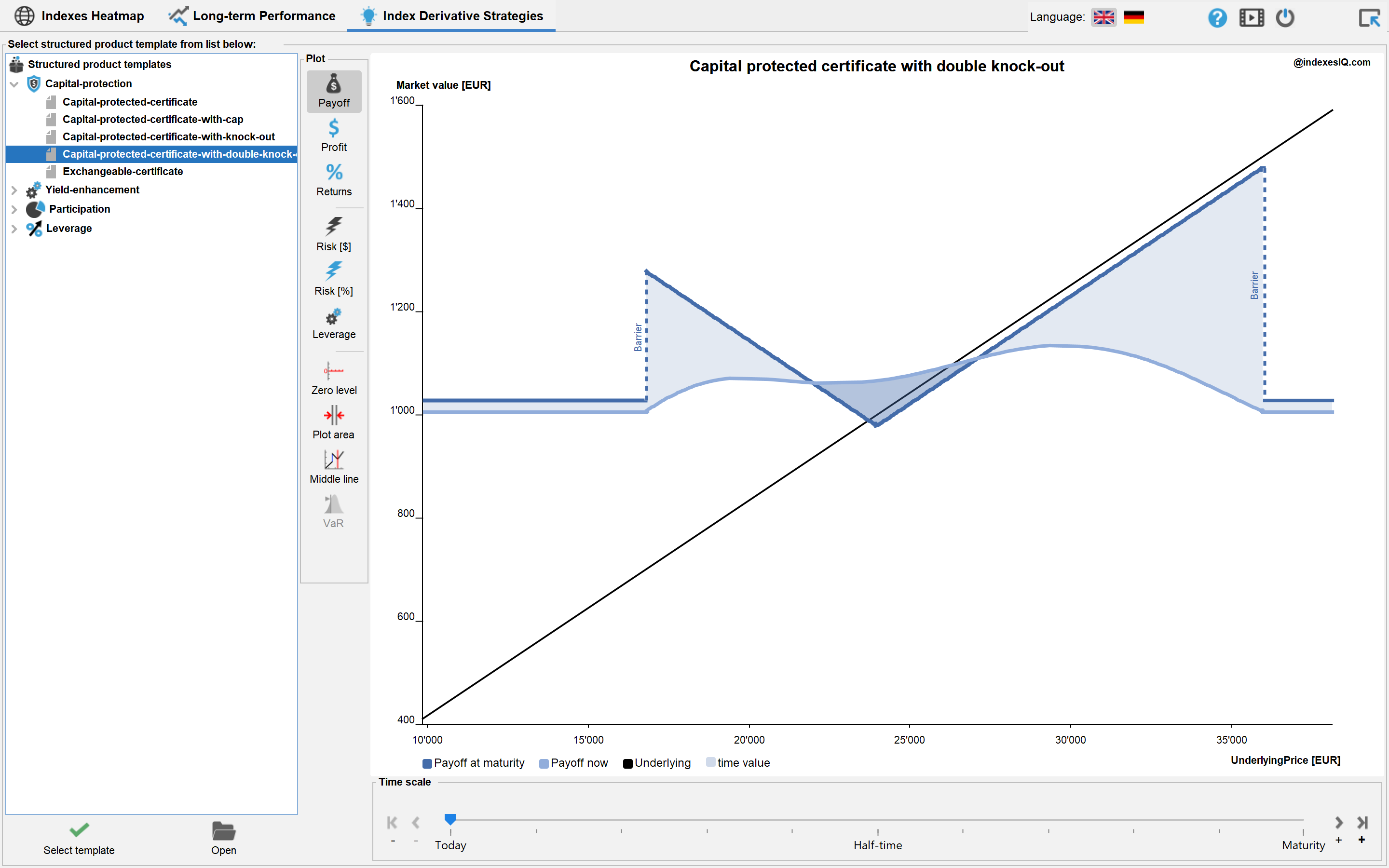 Product selection window